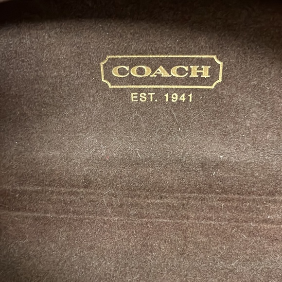 Authentic Coach Logo Glass Case. Brown. Made for eye glasses or sunglasses. - Picture 5 of 7
